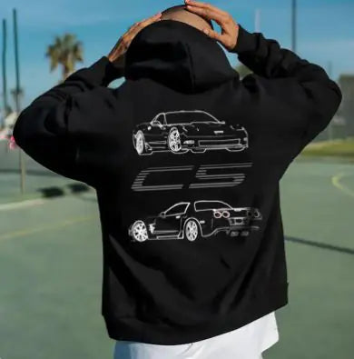 Car Printed Hoodie